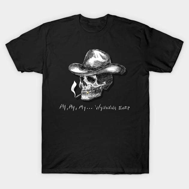 VampDoc Skull - My, My, My - Black T-Shirt by PurgatoryArchaeologicalSurvey